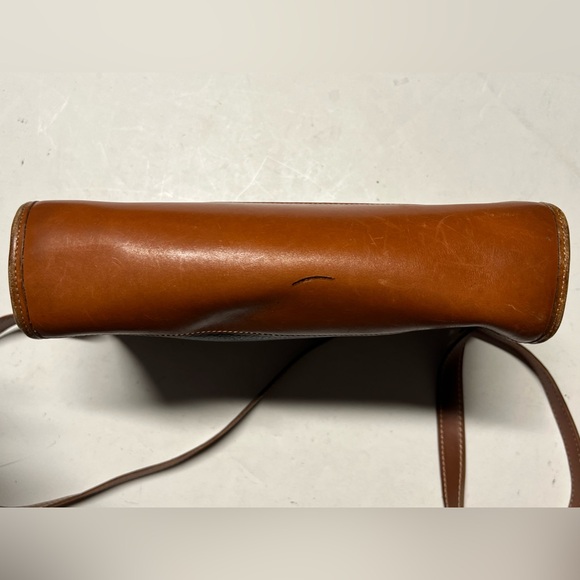 Vintage Dooney & Bourke DB Shell Brown Leather Purse Hand Bag Shoulder Bag - Picture 10 of 10